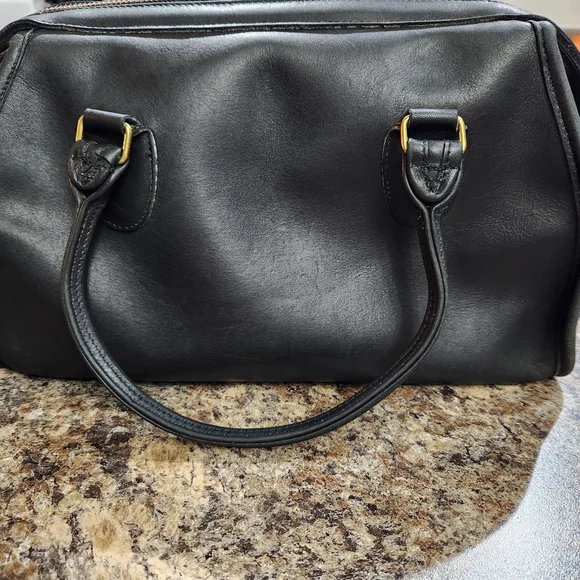 Vintage Coach Black SATCHEL Leather Bag - Picture 11 of 15